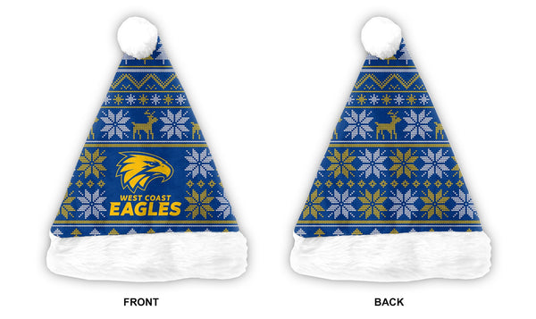 West Coast Eagles Mens Adults Christmas Santa Hat