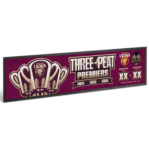 PREORDER - Brisbane Lions 2026 Premiers Score Bar Runner PH1