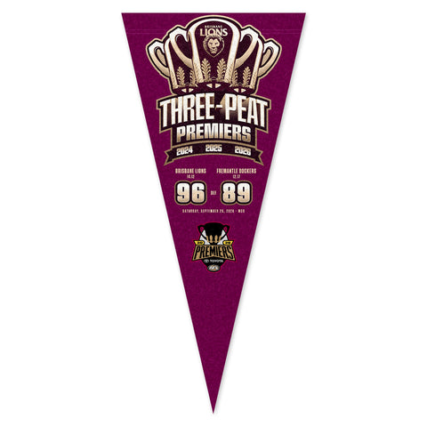Brisbane Lions 2026 Premiers Score Pennant PH1