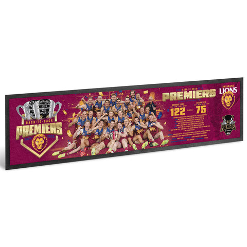 PREORDER - Brisbane Lions 2025 Premiers Team Image Bar Runner PH2