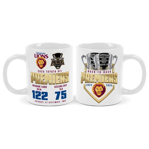 Brisbane Lions 2025 Premiers Score Mug PH1