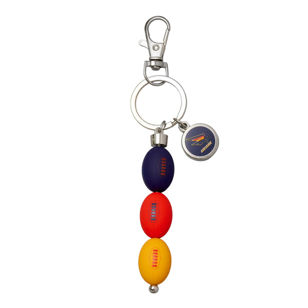 Adelaide Crows AFL 3 Ball Charm Keyring