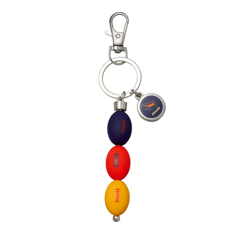 Adelaide Crows AFL 3 Ball Charm Keyring