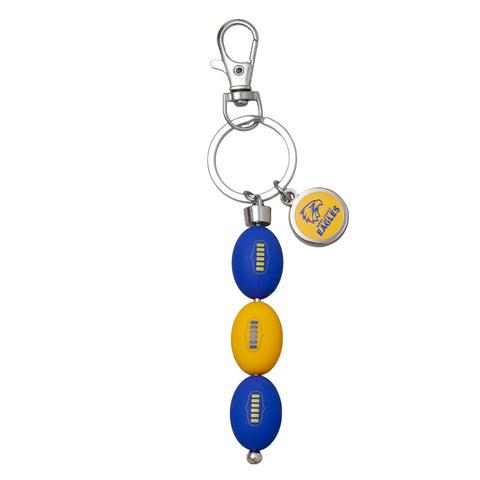 West Coast Eagles AFL 3 Ball Charm Keyring