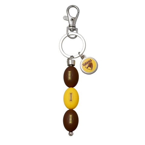 Hawthorn Hawks AFL 3 Ball Charm Keyring