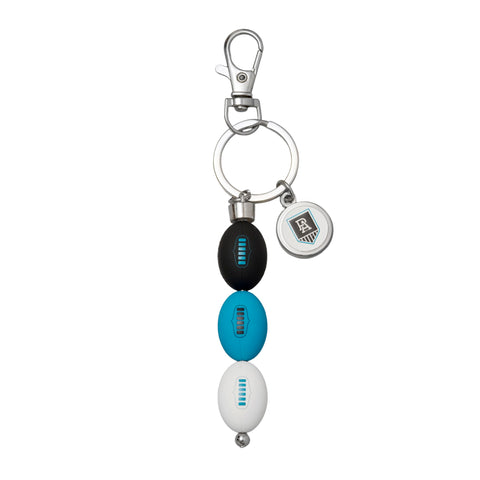 Port Adelaide Power AFL 3 Ball Charm Keyring