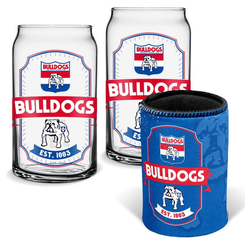 Western Bulldogs Can Glasses and Can Cooler