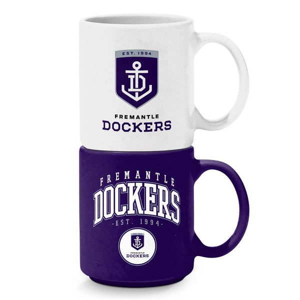 Fremantle Dockers Set of 2 Stackable Mugs