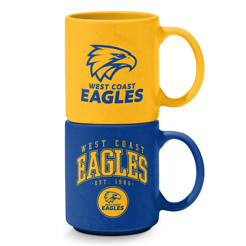 West Coast Eagles Set of 2 Stackable Mugs