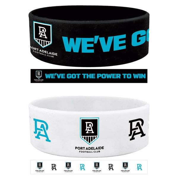 Port Adelaide Power Set of 2 Supporter Wristbands