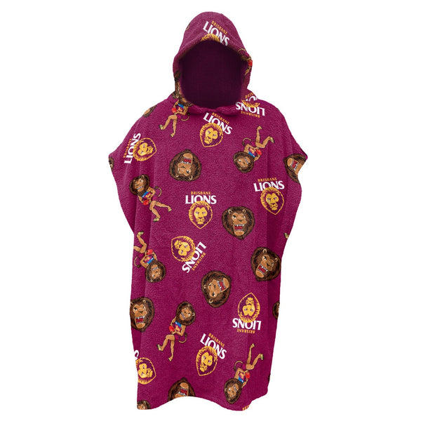 Brisbane Lions Kids Youth Hooded Beach Towel