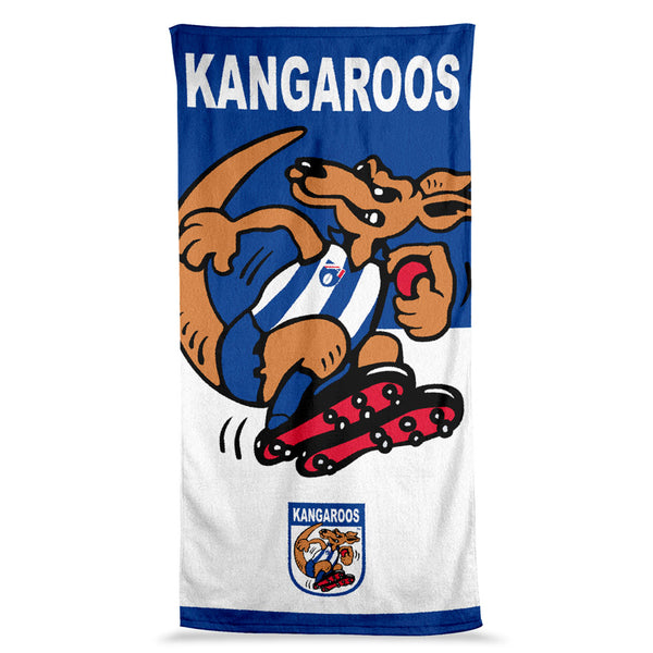 North Melbourne Kangaroos Mascot Jumbo Beach Bath Towel