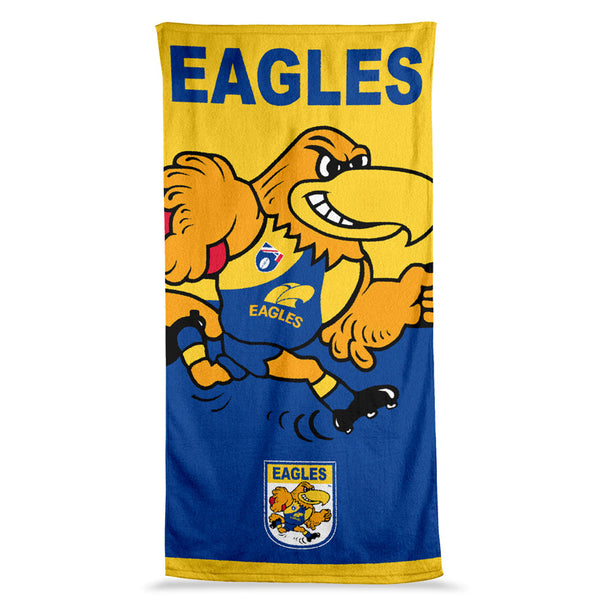 West Coast Eagles Mascot Jumbo Beach Bath Towel