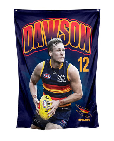 Adelaide Crows AFL Player Wall Flag Jordan Dawson
