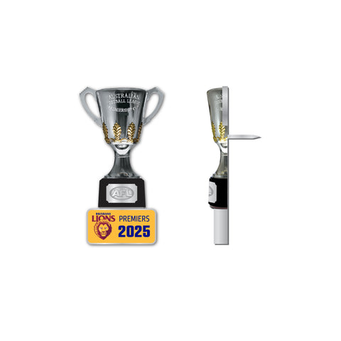 PREORDER - Brisbane Lions 2025 Premiers Premiership 3D Trophy Pin