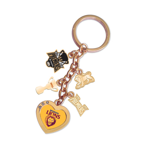 PREORDER - Brisbane Lions 2025 Premiers Premiership Charm Keyring