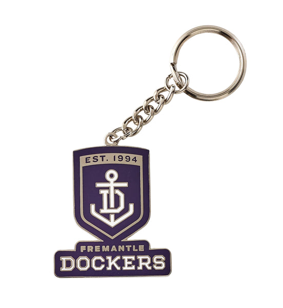 Fremantle Dockers Metallic Logo Keyring