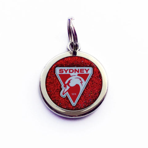 Sydney Swans Pet Tag Keyring Disc