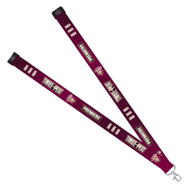 PREORDER - Brisbane Lions 2026 Premiers Premiership Logo Lanyard