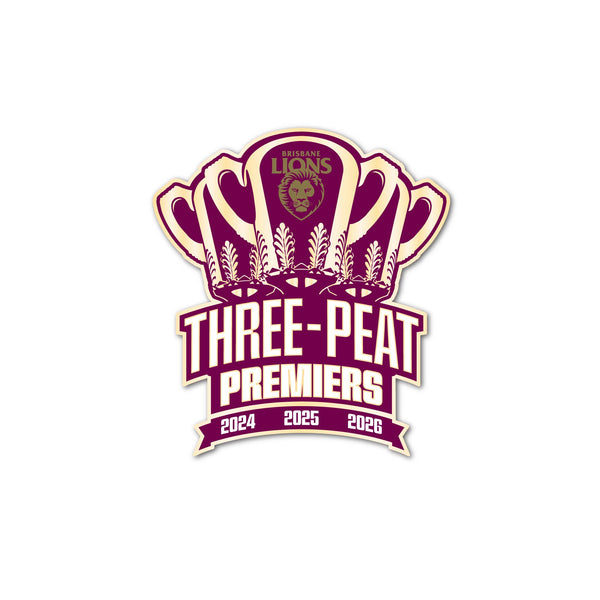 PREORDER - Brisbane Lions 2026 Premiers Premiership Logo Pin