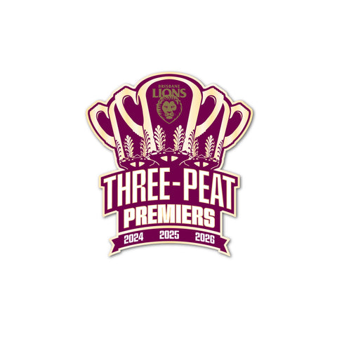 PREORDER - Brisbane Lions 2026 Premiers Premiership Logo Pin