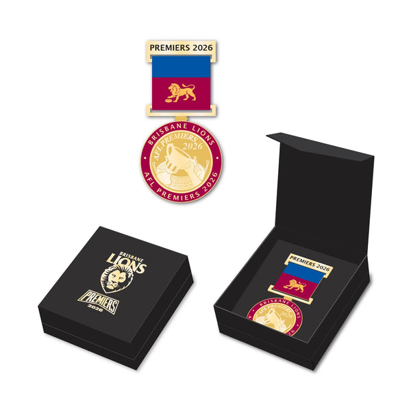 PREORDER - Brisbane Lions 2026 Premiers Premiership Medal with Ribbon