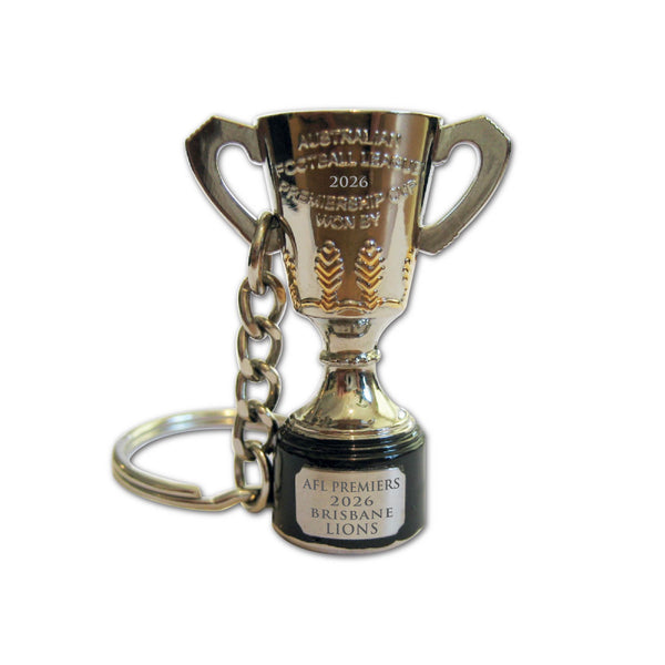 PREORDER - Brisbane Lions 2026 Premiers Premiership 3D Trophy Keyring