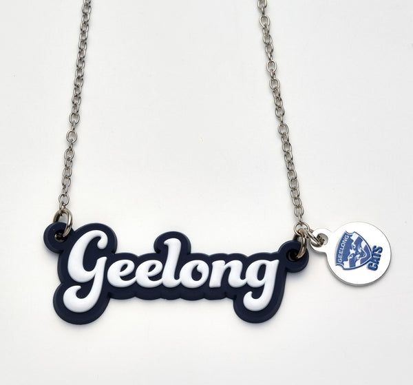 Geelong Cats Script Necklace