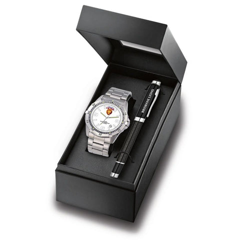Brisbane Lions Watch and Pen Gift Pack Set
