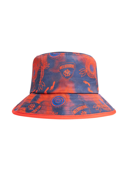 Melbourne Demons Mens Adults Indigenous Bucket Hat