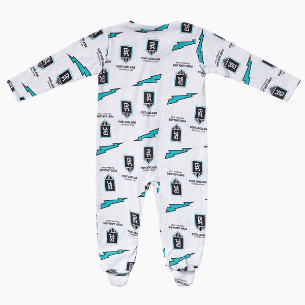 Port Adelaide Power AFL Baby Newborn Coverall Romper Onesie
