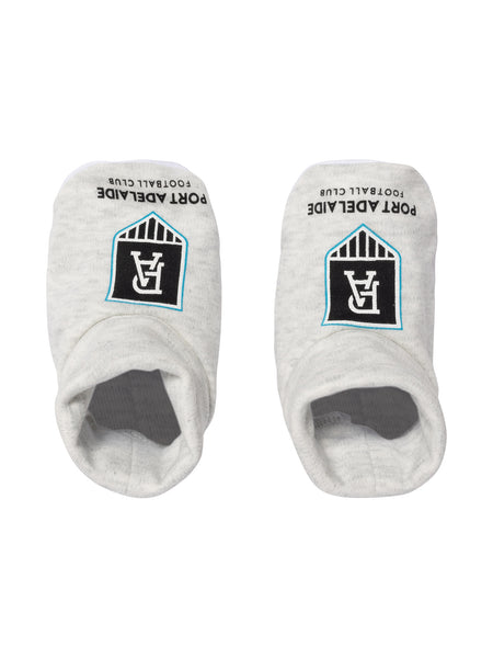 Port Adelaide Power Baby Infants Footy Fan Romper Bib Booties Gift Set