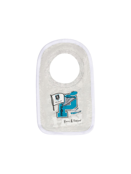 Port Adelaide Power Baby Infants Footy Fan Romper Bib Booties Gift Set