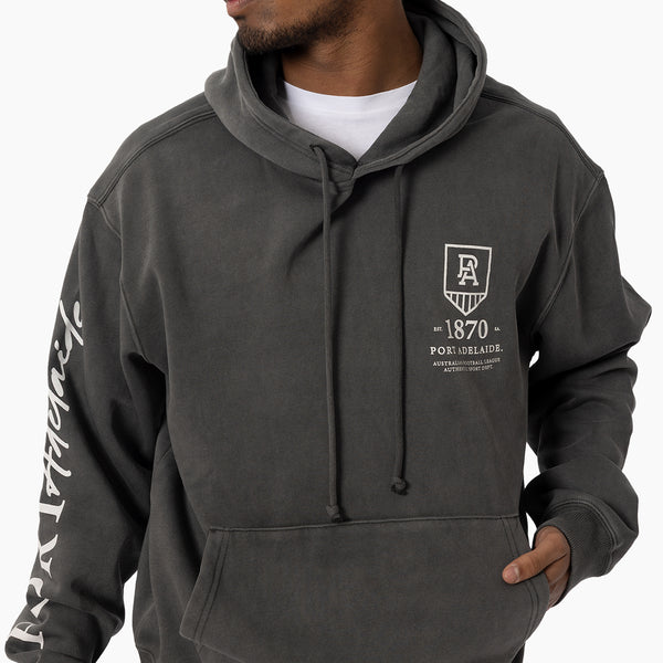 Port Adelaide Power Mens Adults Acid Wash Hoodie