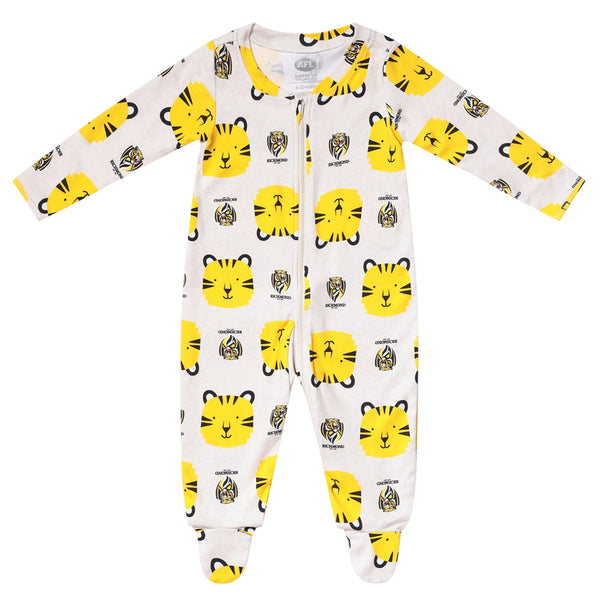 Richmond Tigers AFL Baby Newborn Coverall Romper Onesie