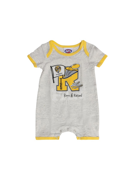 Richmond Tigers Baby Infants Footy Fan Romper Bib Booties Gift Set