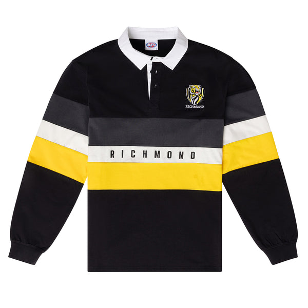 Richmond Tigers Mens Adults Paneled Rugby Top Polo