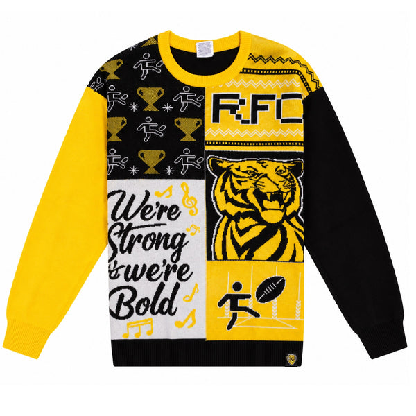 Richmond Tigers AFL Mens Ugly Christmas Jumper Crew Neck Sweater
