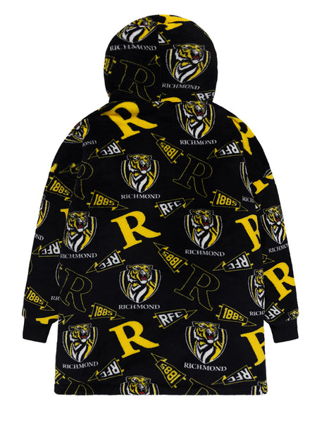 Richmond Tigers Flanket Sherpie Over Sized Blanket Hoodie