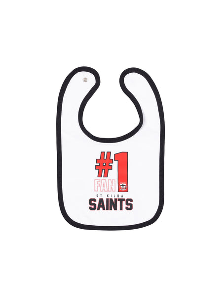 St Kilda Saints Babies Infants 2 Pack Bib Set