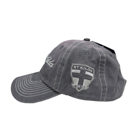 St Kilda Saints Mens Adults Cotton Sunbleached Dad Cap