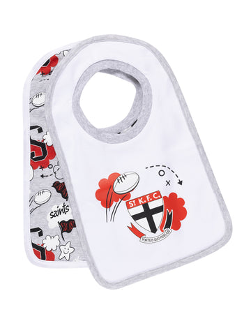 St Kilda Saints Baby Infants 2 Pack Bib Set