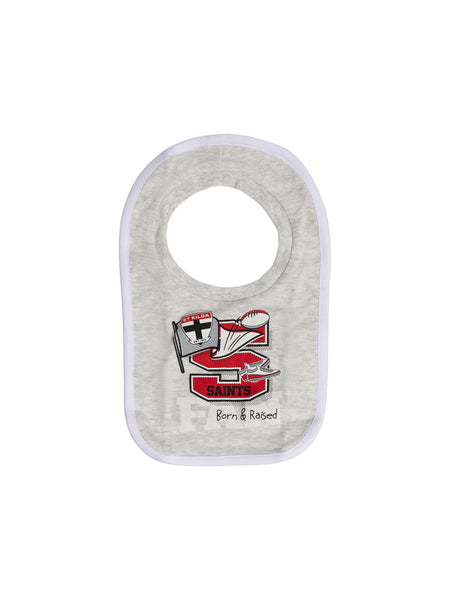 St Kilda Saints Baby Infants Footy Fan Romper Bib Booties Gift Set