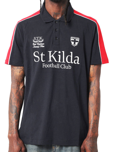 St Kilda Saints Mens Adults Multi Logo Polo Shirt