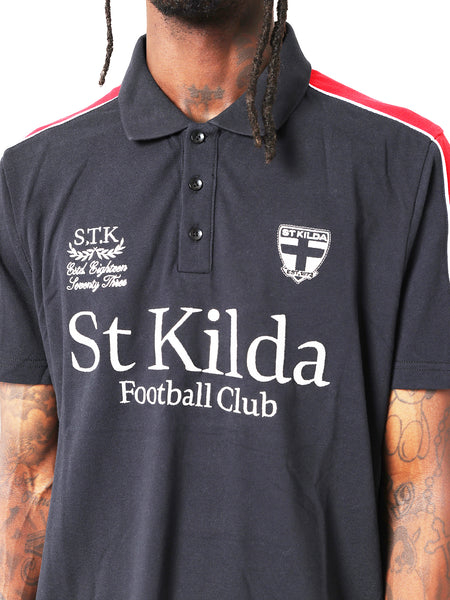St Kilda Saints Mens Adults Multi Logo Polo Shirt