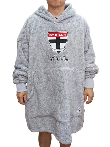 St Kilda Saints Flanket Sherpie Over Sized Blanket Hoodie