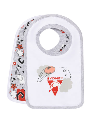 Sydney Swans Baby Infants 2 Pack Bib Set
