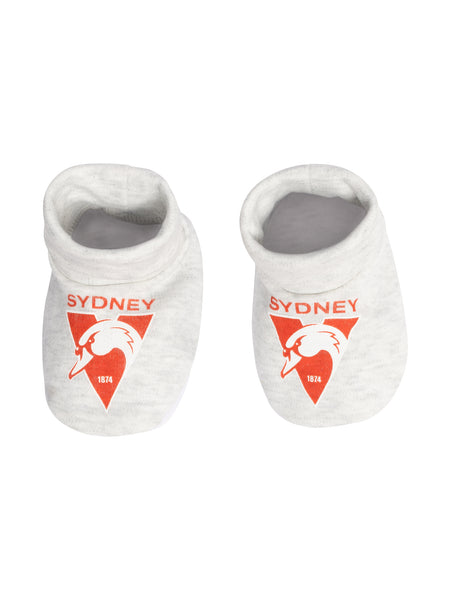 Sydney Swans Baby Infants Footy Fan Romper Bib Booties Gift Set