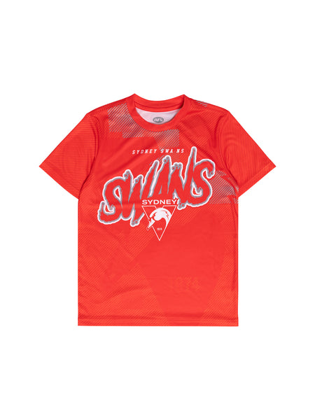 Sydney Swans Boys Youth Polyester All Over Tee