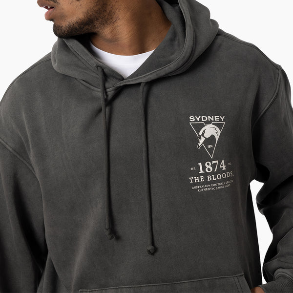 Sydney Swans Mens Adults Acid Wash Hoodie